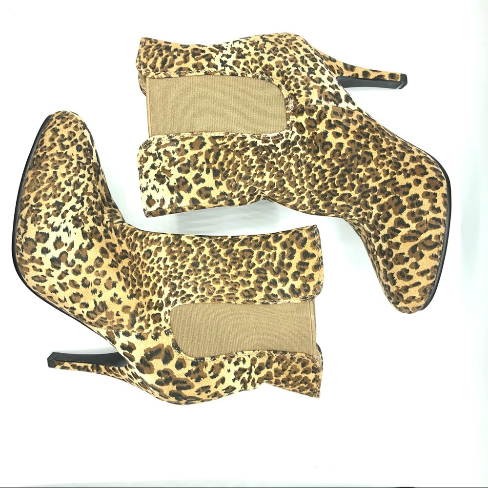 Olivia Miller | Leopard Print Spike Heel Booties